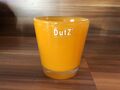 Dutz Gefäß Glas Farbe Orange Höhe ca. 11 cm, Durchm. oben 9;5 cm, Boden ca. 7 cm