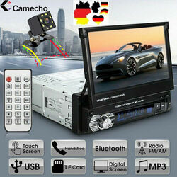 Autoradio 7" Touchscreen Bildschirm Bluetooth TF USB 1DIN Radio MP5 MP3 + Kamera