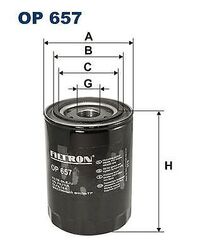 Filtron Op657 Ölfilter Motorölfilter Filter für Deutz-Fahr DX 3.1 3.8 84->