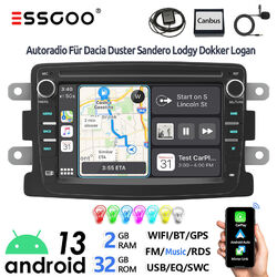 Android 13 Carplay Für Dacia Lodgy Duster Dokker Logan Sandero Autoradio GPS RDS