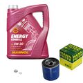 MANN-FILTER Ölfilter 5 L MANNOL Energy Combi LL 5W-30 für KIA Carens IV Soul II