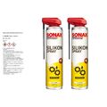 2x 400ml SONAX SILIKONSPRAY SILIKON SILICON SPRAY SCHMIERMITTEL GLEITMITTEL