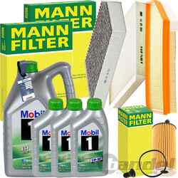 MANN INSPEKTIONSPAKET+MOBIL1 5W-30 ÖL passend für MERCEDES C/E/G KLASSE 180-400d