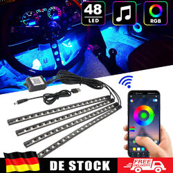 LED RGB Innenraumbeleuchtung Auto Ambiente Fußraumbeleuchtung mit Control 48LEDS