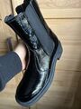 Högl Boots Stiefelette Stiefel Schwarz Lackleder Damen Schuhe Gr. 36 neuwertig