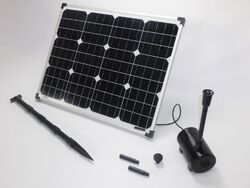 50 W SOLAR TEICHPUMPE TAUCHPUMPE SOLARPUMPE PUMPENSET GARTENTEICHPUMPE PUMPE NEU