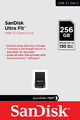 Sandisk USB Stick 256GB Speicherstick Cruzer Ultra Fit schwarz USB 3.1