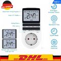 Digitale Zeitschaltuhr 3680W Zeitschalter Steckdose Timer Mit-2,1" LCD-Display.