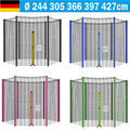 6/8 Stangen Trampolin Netz Ersatzteile Sicherheitsnetz für 244 305 366 397 427cm