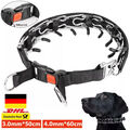 M/XL Hundehalsband Verstellbarer Training Zacken-Pinch-Kette -Nylon Mit Stahl