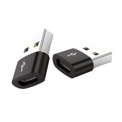 2x USB A auf USB C Adapter Ladeadapter Datenübertragung Buchse Konverter OTG A66