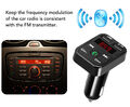 Bluetooth Dual USB Ladegerät KFZ Adapter FM Transmitter Auto Radio MP3 Player DE