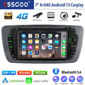 4+64GB Android 13 Autoradio Carplay GPS Navi 4G LTE Für Seat Ibiza IV 6J 2009-13