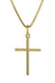 TRENDOR Schmuck Kreuz-Anhänger Gold 333 mit goldplattierter Halskette 08496