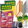 MANN INSPEKTIONSPAKET+6L MANNOL NRG 5W-30 ÖL passend für AUDI A4 B6 8E/H 2.4+3.0