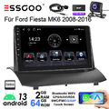 Android 13 Autoradio GPS NAVI Carplay Für Ford Fiesta MK6 2008-2016 DAB+ MIK KAM