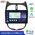 8G+128G Android 13 Carplay Autoradio GPS Navi BT Für Peugeot 206 206CC 2001-2016