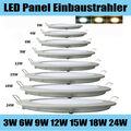 3-24W LED Einbaustrahler Panel Deckenspot  Flach Leuchte Rund Einbau Spot Lampe