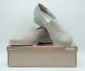 Semler Ria Damen Schuhe Mokassin Sipper Gr. 38,5 Hell Grau Beige Leder Weite H