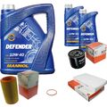 MAHLE Inspektionspaket 7 L MANNOL Defender 10W-40 für Alfa Romeo 156 2.5 V6 24V