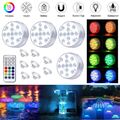 4X Poolbeleuchtung Unterwasser Licht, mit Magnet & Saugnäpfe RGB LED Beleuchtung