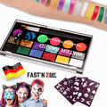 Schminkset 18 teilig Kinder Gesicht Schminke Karneval Halloween Fasching Make up