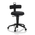 Rollhocker Arbeitshocker Hocker mit Lehne Bürohocker Praxishocker Drehhocker