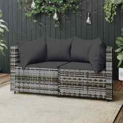 Rattan Gartenmöbel Set Balkonmöbel Sitzgruppe Tisch Sessel Ecksofa mit Kissen