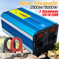 2500W 5000W 12V auf 230V Reiner Sinus Spannungswandler Wechselrichter Mit USB