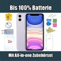 Apple iPhone 11 - 64 128 256 GB - Schwarz Weiß Gelb Rot Lila - bis 100% Batterie