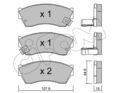 Bremsbelagsatz Scheibenbremse CIFAM 822-168-0 für MA SUZUKI JUSTY EA ALTO SWIFT