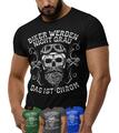 T-Shirt Biker werden nicht grau - Das ist Chrom Bike Shirt bedruckt Rocker C7