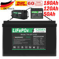 LiFePO4 100Ah Akku 12V batterie 180AH BMS für Wohnmobil Solarbatterie Boot RV 