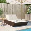 Doppelliege Sonnenliege Gartenliege Relaxliege Gartenmöbel Poly Rattan vidaXL