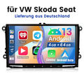 4+64GB 9" Android 13 Autoradio GPS BT für VW Golf 5 6 Touran Polo Passat Tiguan