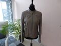 Damen Lederjacke Bikerjacke Echtleder Gr. 38 beige stein Manguun