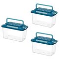  3 PCS Tiere Aus Glas Plastikschildkrötenfischbehälter Kleintierbox Container