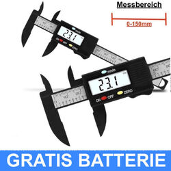 Digitaler Messschieber Schieblehre Messlehre 0-150 mm LCD Display Messchieber🔥TOP-QUALITÄT🔥BLITZVERSAND🔥DE-RECHNUNG🔥BATTERIE🔥