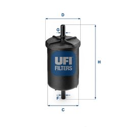 UFI Kraftstofffilter 31.948.00 Filtereinsatz für PEUGEOT FIAT OPEL RENAULT P17 3