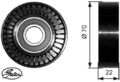 Gates T36252 Umlenk-/Führungsrolle für Keilrippenriemen Umlenkrolle 