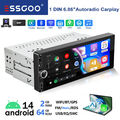 DAB+ 64G 1 DIN Autoradio Android 14 6.86" Carplay GPS Navi WiFi RDS BT Typ-C USB