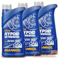 3x 1 L LITER HYPOID GETRIEBEÖL 80W-90 API GL-4/GL-5 LS SCHALTGETRIEBE-ÖL 