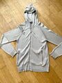 D&G Sommer Glitzer Strickjacke,Original, silber,mit Kapuze,2 Taschen, Gr. L, uni