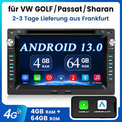 4+64G CarPlay Android 13.0 Autoradio Für VW Polo 9N Golf MK4 Passat B5 GPS Navi