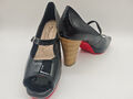 Tamaris Pumps Highheels Lackschuh Lack Gr. 38 Peeptoe Mary Jane