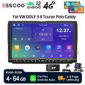 4G DAB+ Autoradio Carplay Android 12 4+64G GPS KAM Für VW GOLF 5 6 Tiguan ​Polo