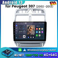 Für Peugeot 307 SW CC 2002-2013 Android 13 Autoradio GPS Navi WIFI FM RDS 4+64GB