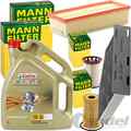 MANN FILTER INSPEKTIONSPAKET+5L CASTROL 5W30 MOTORÖL für AUDI Q3 VW PASSAT B6/7