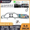 Für Audi A6 C6 4F MMI 2G 2005-2009 8.8" Android Autoradio Carplay GPS NAV 6+128G