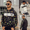 Kapuzenpullover Pullover Sweatshirt Hoodie Print Men Aufdruck Herren BOLF Motiv 